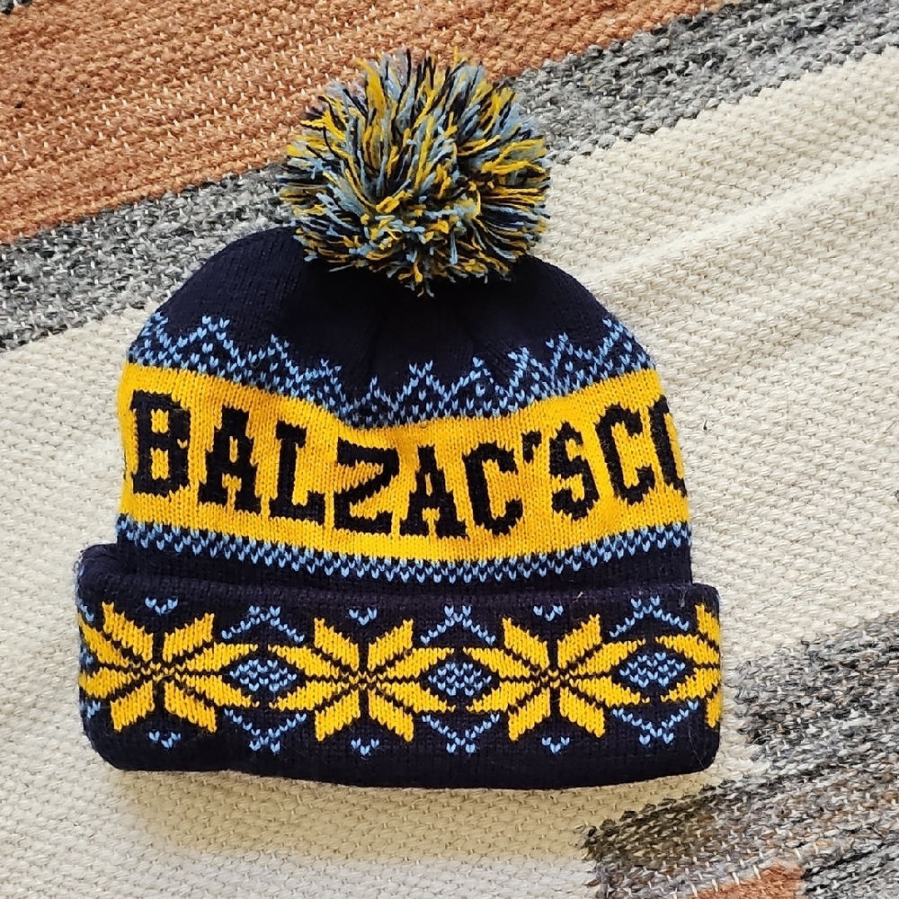 NWOT Balzac's Coffee Knit Winter Hat with Pom